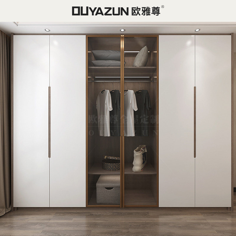 Hong Kong Shenzhen Light Extravagant Overall Wardrobe Custom full house Open minimalist cloakroom Design to make love ger furniture