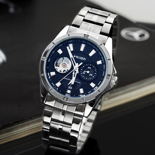 Мужские автоматические механические часы-скелетон с турбийоном, водонепроницаемые, стальной браслет, многофункциональные