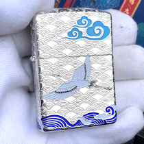 zippo lighter genuine gold-plated silver-plated Beast crane enamel color Limited Edition Treasure windproof kerosene lighter