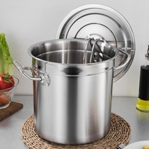 Commercial induction cooker special soup bucket thickened 430 stainless steel stainless iron stewed meat stewed soup milk tea Commercial soup bucket