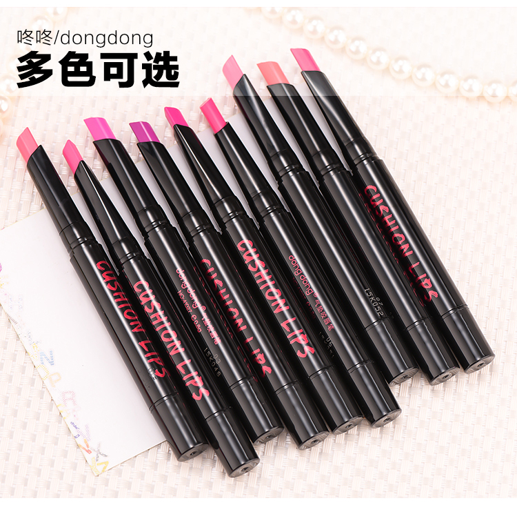 Authentic dongdong 咚咚 air cushion cắn môi bút đôi đầu son môi hình trái tim bút đầu giữ ẩm nhuộm môi bút chì - Bút chì môi / môi lót 	son bút chì yves rocher	