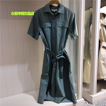 French AIGLE Ai high 2022 spring summer womens section WS22DR06 casual shirt collar dress Q1553