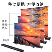 Oley bee pattern sound permeable pull projector screen Home mobile portable folding simple bracket screen installation-free 4K home theater sound permeable screen 100 inches 120 inches