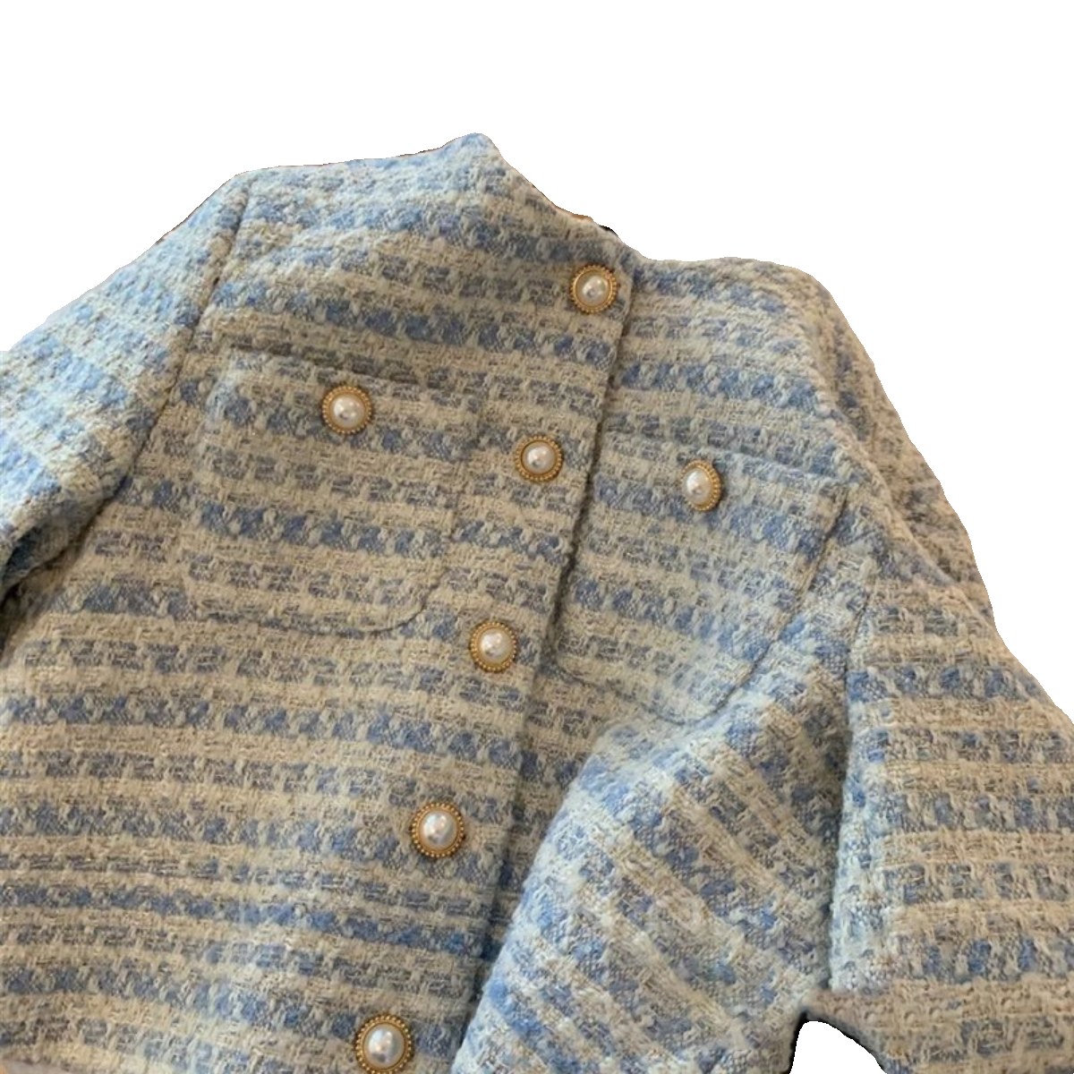 Маленькая демисезонная модель куртки с круглым воротом, французский стиль, для подростков, тренд сезона, стиль Chanel