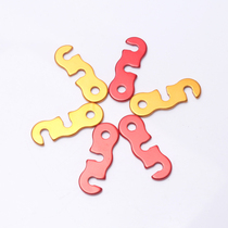 Aluminum alloy windproof rope length adjustment buckle outdoor tent canopy wind rope anti-slip buckle S-shaped parachute rope buckle fixed buckle