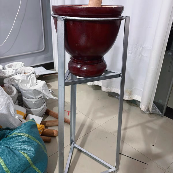Thai Mortar and Pestle Stand for Commercial Use, Home Use, Dai Ethnic Chicken Feet and Cucumber Pounding, Cold Salad Garlic Pounder Thai Mortar and Pestle Stand for Commercial Use, Home Use, Dai Ethnic Chicken Feet and Cucumber Pounding, Cold Salad Garlic Pounder