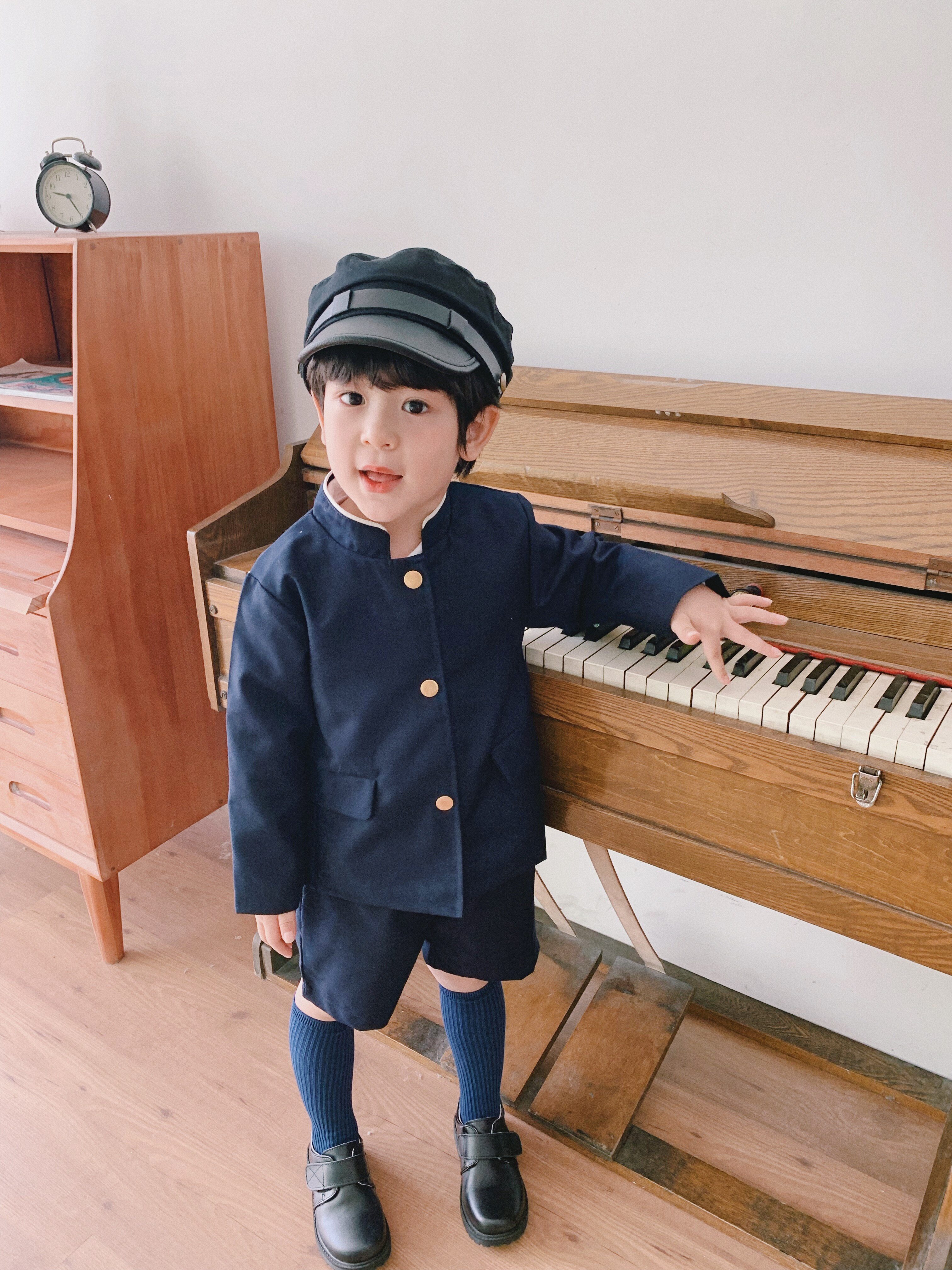 Children's boys Zhongshan dress positive dress interview graduation photo class clothes Chinese style Republic of China 54 Youth