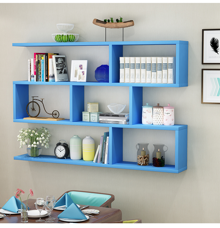 Kệ treo tường miễn phí đột tường tủ treo tường phòng khách vách ngăn tủ sách phòng ngủ locker trang trí đơn giản - Kệ ke sat dep