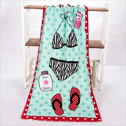 Seaside Beach Holiday Bath Towels Bikini Little Girl Rose Fashion Beach Spa Towels 70 * 150