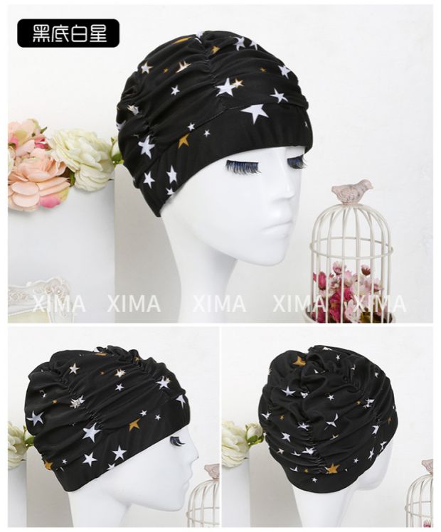 Da anh em họ hàng nóng bán thời trang xếp li nắp lớn XL dài tạo bọt mùa xuân mũ bơi unisex 	mũ bơi speedo cho bé	