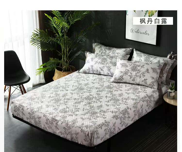 Khăn trải giường Tấm trải giường bằng vải bông đơn Vỏ bọc nệm Simmons bảo vệ tấm trải giường 1.8m1.5 phủ bụi Ga phủ giường là gì
