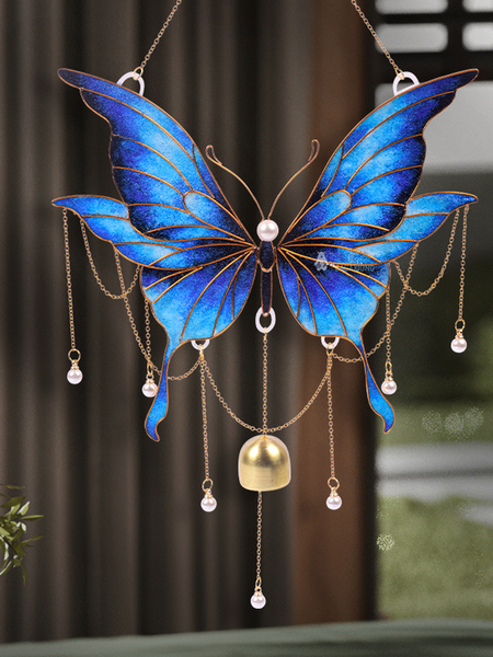 Cloisonné Enamel DIY Chinese Style Bell Butterfly Pendant Handmade Materials Cloisonné Intangible Cultural Heritage Activities Dragon Boat Festival Gift