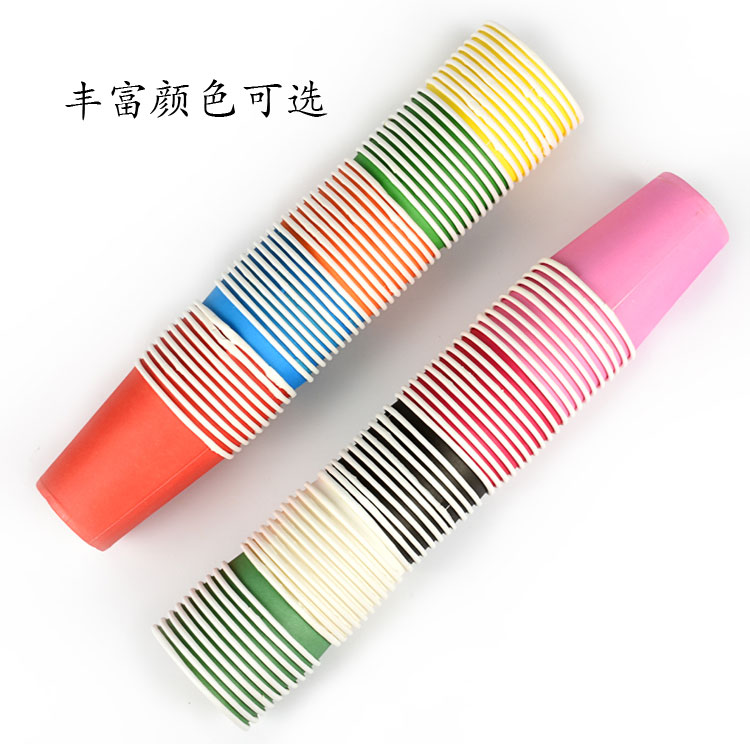 Màu sắc cốc giấy trẻ em tự làm vật liệu thủ công mẫu giáo sáng tạo dán vật liệu dùng một lần cốc giấy thủ công đồ chơi mầm non tự làm
