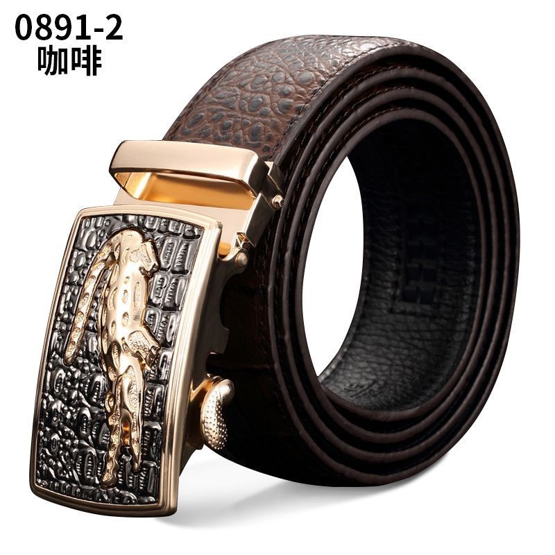 Thắt lưng nam cá sấu hoa văn da bò vành đai vành đai thủy triều hoang dã hợp kim tự động khóa thắt lưng nam điểm vi cung cấp - Thắt lưng dây lưng nam