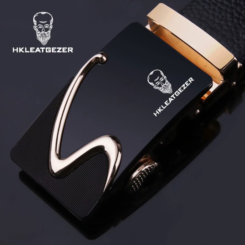 Ông già đầu thắt lưng nam thanh niên kinh doanh da tinh khiết trung niên tự động khóa quần hoang dã vành đai hipster đơn giản - Thắt lưng nịt bụng nam