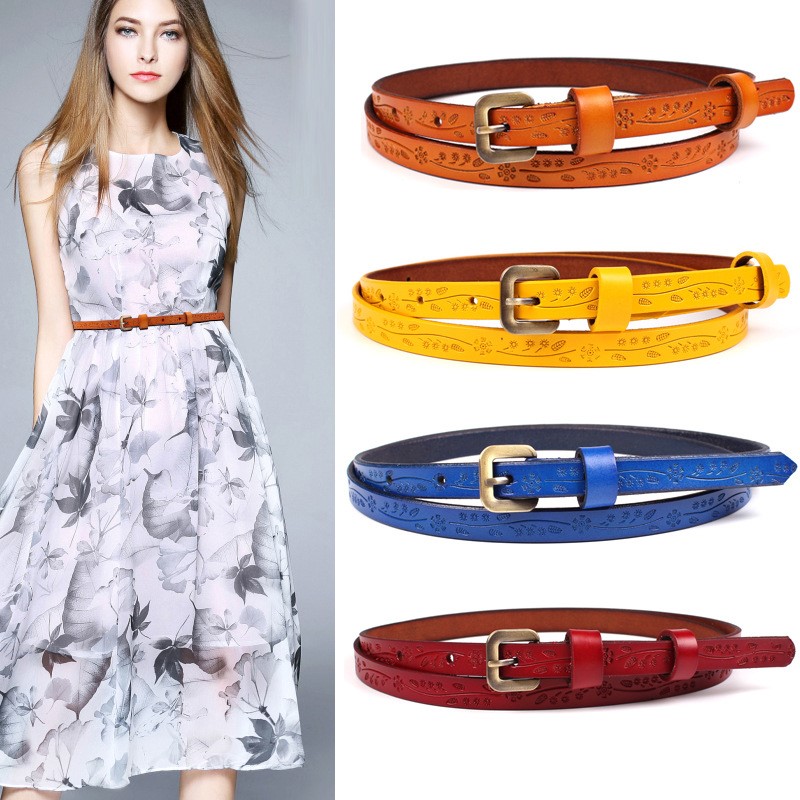 Phiên bản tiếng Hàn của phụ nữ mới dây da tốt trang trí dây đai nhỏ nhà máy trực tiếp A-12 - Thắt lưng dây thắt lưng nữ