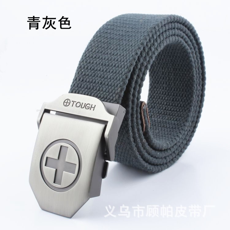 Vòng tròn lớn mười hợp kim khóa thời trang unisex vải vành đai phiên bản Hàn Quốc của vành đai leo núi ngoài trời hoang dã - Thắt lưng that lung da