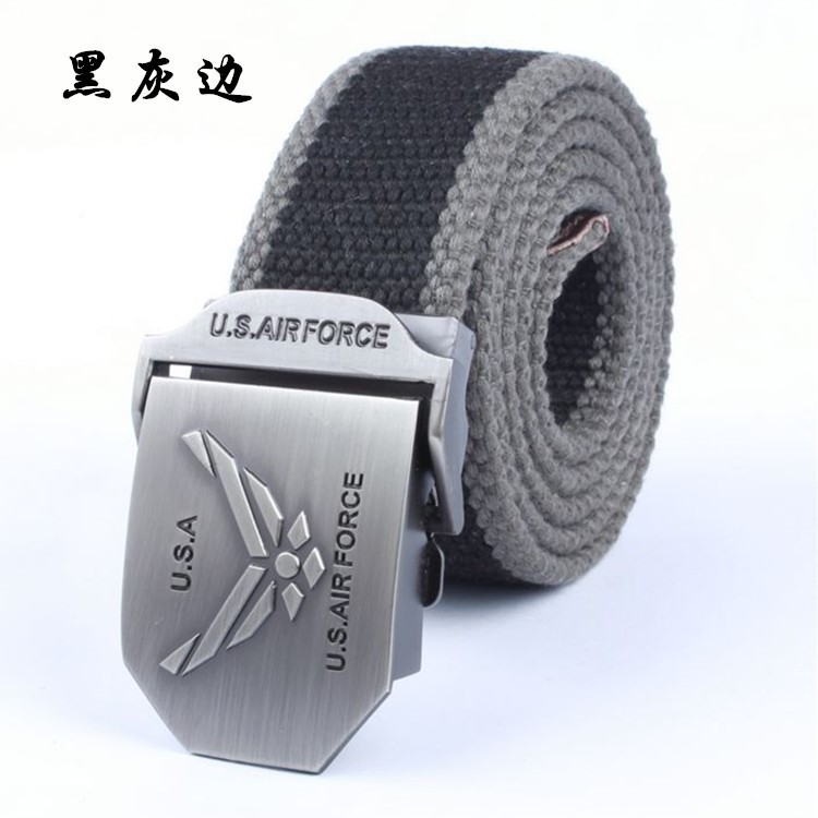 Air Force New Canvas Belt Men Quần dày dệt thường Quần dày Thắt lưng dài - Thắt lưng dây nịt bụng
