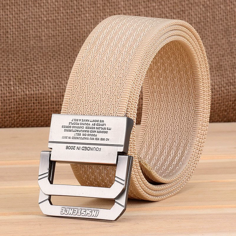 Nhẫn đôi khóa nylon vành đai thể thao ngoài trời vành đai thể thao nam Hàn Quốc phiên bản dệt đai nylon - Thắt lưng