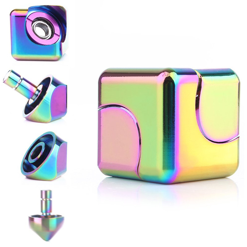 Finger gyro turn Rubik's cube fingertip square gyro colorful finger gyro alloy edc decompression decompression artifact