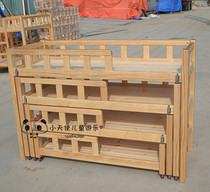 Children yuan mu chuang kindergarten bed that slept in the afternoon improved dedicated wood bed level bunk beds Pinus sylvestris var.mo ngolica bunk beds