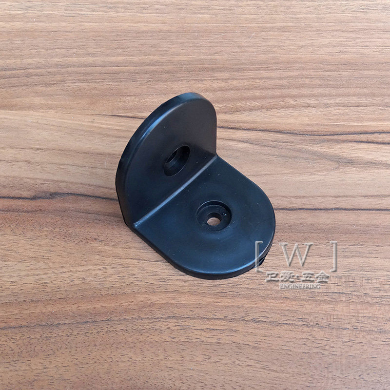 Public toilet door powder room partition hardware accessories partition connector 90 degree L-shaped 7-character right angle black corner code