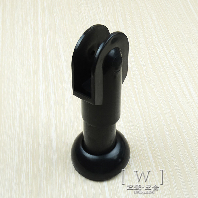 Public Makeup Room Separator Accessories Hardware Toilet Partition Door Support Feet Black Nylon Plastic Feet Seat Leg Frame