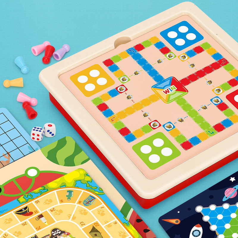 Flying Chess Jumps Checkers Five Chess Students Versatile Chess children Puzzle Memories Interact to Find a Desktop Game