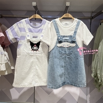 Balabala – jupe pour filles fausse robe en denim deux pièces dessin animé nouvelle collection été 2024 202224111035