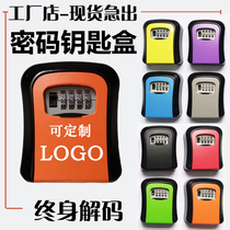  Decoration password key box Home improvement cats eye construction site anti-theft bed and breakfast door temporary password lock key box LOGO