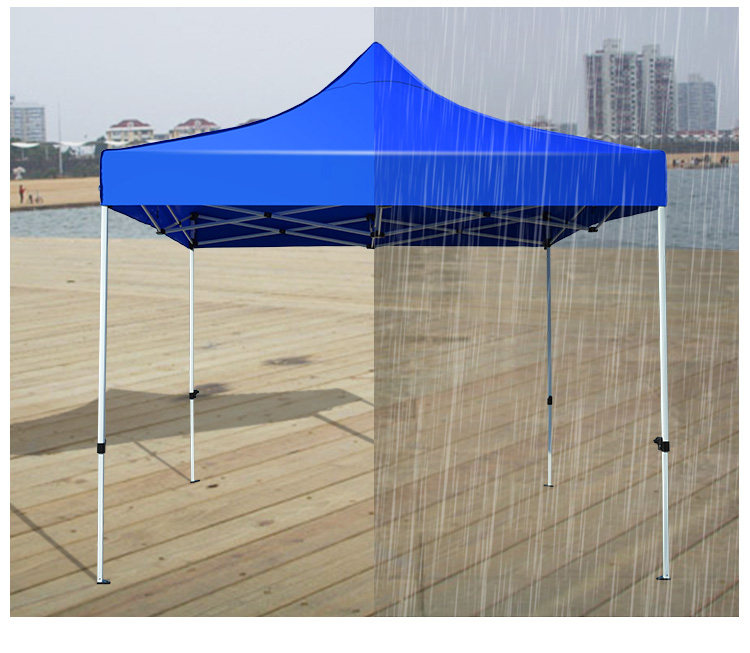 Outdoor canopy folding telescopic four-legged shed tent isolation large umbrella stall rainproof square cloth transparent