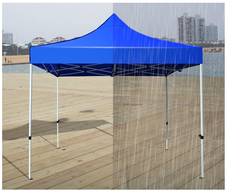 Outdoor Canopy Telescopic Stall Tent Cloth Folding Four-legged Awning Square Rainproof Four-corner Large Umbrella Transparent