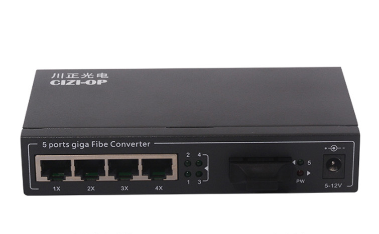 Chuan Zhongxing Optoelectronic Gigabit Single Mode Twin Fiber 1 Optical Fiber Transceiver Video Monitoring 20KM