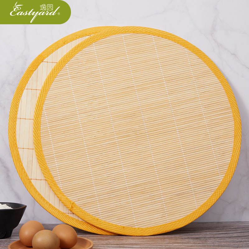 Bamboo round shaped water dumplings Home mildew-proof water dumplings Mat Thickened Non Stick Cover Curtain Kitchen Solid Wood Chinese