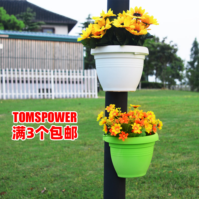 Pipe-type wall-mounted flowerpot resin plastic large number of flower pots capable of tying columns creative hanging plastic flower pots