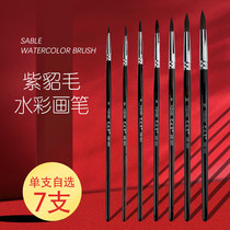 Art pen 600 sable watercolor pen Wolf pen round head watercolor pen gouache watercolor pen cover full of 5