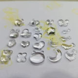 Прозрачное стеклянное украшение для ногтей для маникюра, с драгоценным камнем
