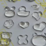 Прозрачное стеклянное украшение для ногтей для маникюра, с драгоценным камнем