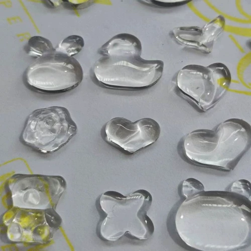 Прозрачное стеклянное украшение для ногтей для маникюра, с драгоценным камнем