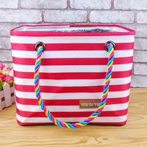 Striped Bathing Basket Bath waterproof bath bag Bathing Bag Woman Folding Mens Bath Bag Containing Bag Fitness Wash-up Package