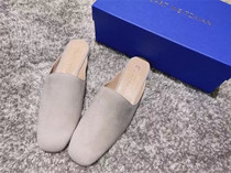Giant fold SW Mulearky pearl ash Muller shoes flat shoes bag head half slippers deerskin pearl gray Canada