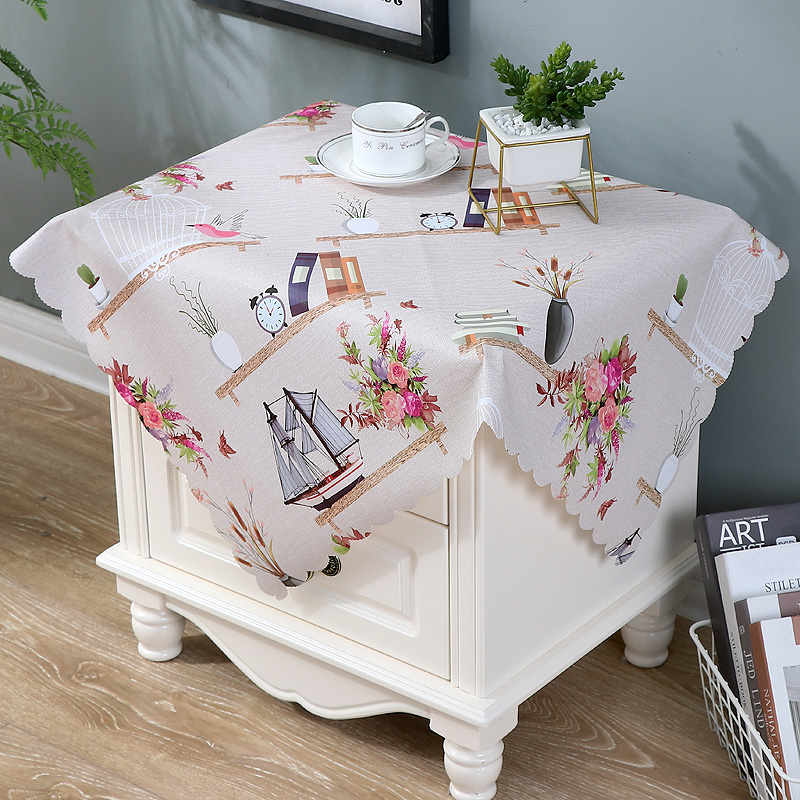 European-style universal cover towel pvc coffee table tablecloth microwave oven dust cover TV refrigerator washing machine bedside table cover cloth