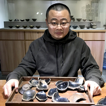 Song Dynasty Jianzhan porcelain pieces Lao Jianzhan Li Chaowen Jianzhan rabbit hair Yaobian porcelain pieces Jianzhan learning specimens