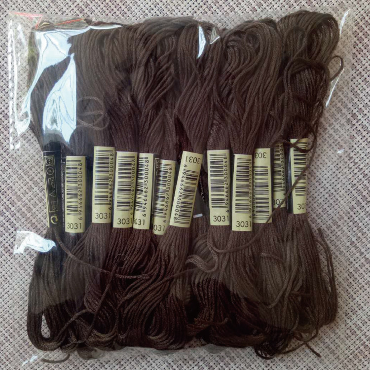 Cross stitch embroidery line 3031 line number 10 each 8 m 6 strands of supplementary wiring insole embroidered wool felt cotton thread