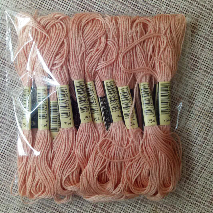 Cross stitch embroidery line 754 line number 10 each 8 m 6 strands of supplementary wiring insole embroidered wool felt cotton thread