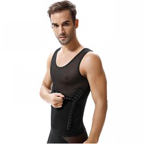 Mens fitness shapewear top sports belly vest slim body-shaped underwear breasted corset Chest Corset