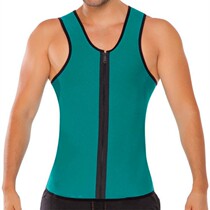 Self-heating mens sports vest neoprene corset Extreme perspiration belly zipper shapewear
