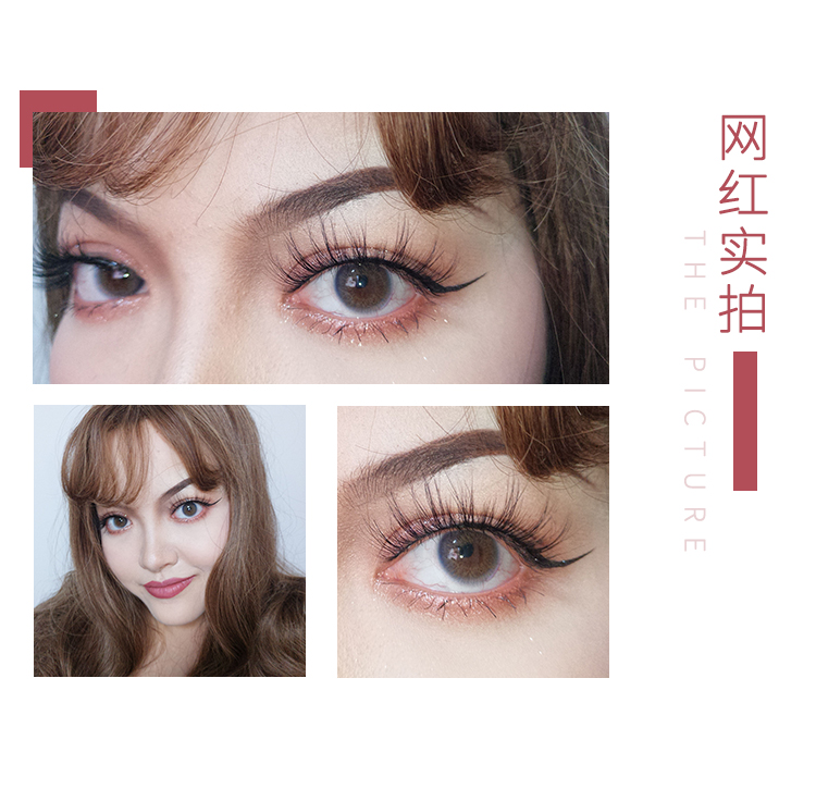 Handmade lông chồn 3D lông mi giả Châu Âu và Mỹ mô phỏng lông mi dày tự nhiên uốn cong mềm mại lông mi A17 - Lông mi giả keo dán kích mí