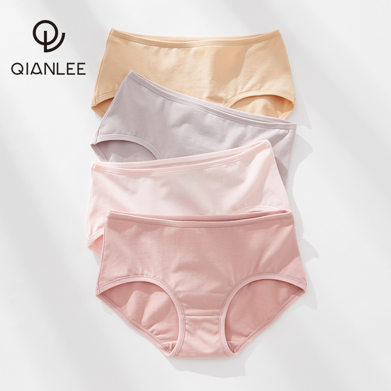 Women's underwear women's pure cotton cotton crotch breathable girls mid-waist seamless briefs students high school girls organic cotton