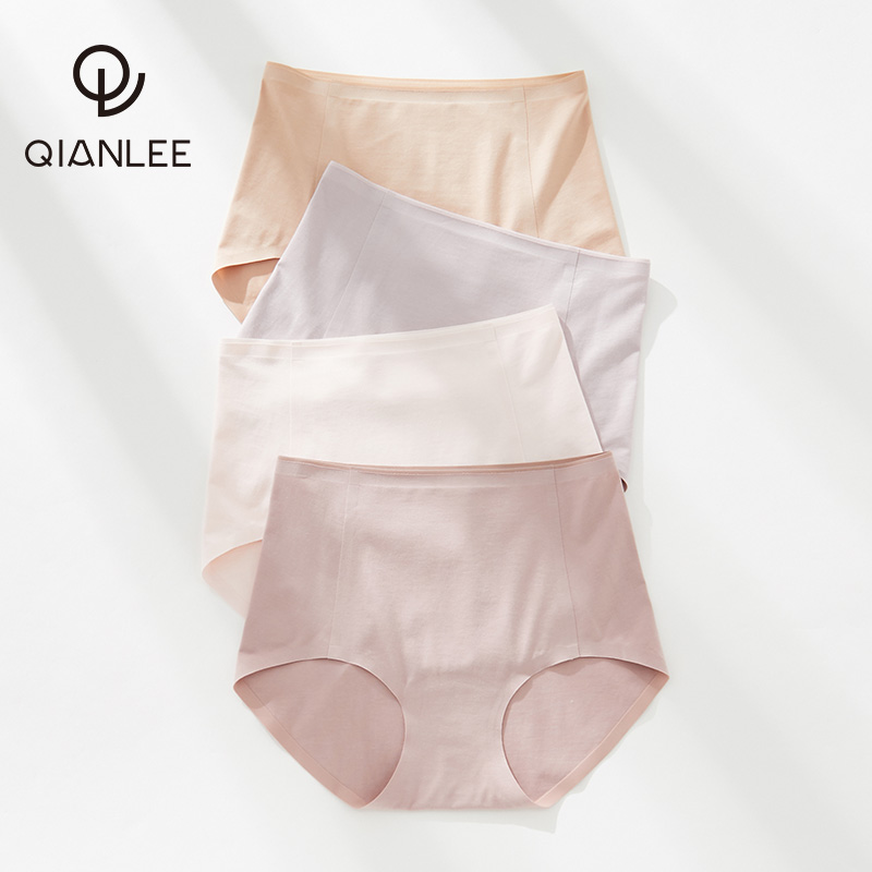 4 high waist incognito panties women's cotton crotch breathable hip briefs head modal cotton women's shorts solid color